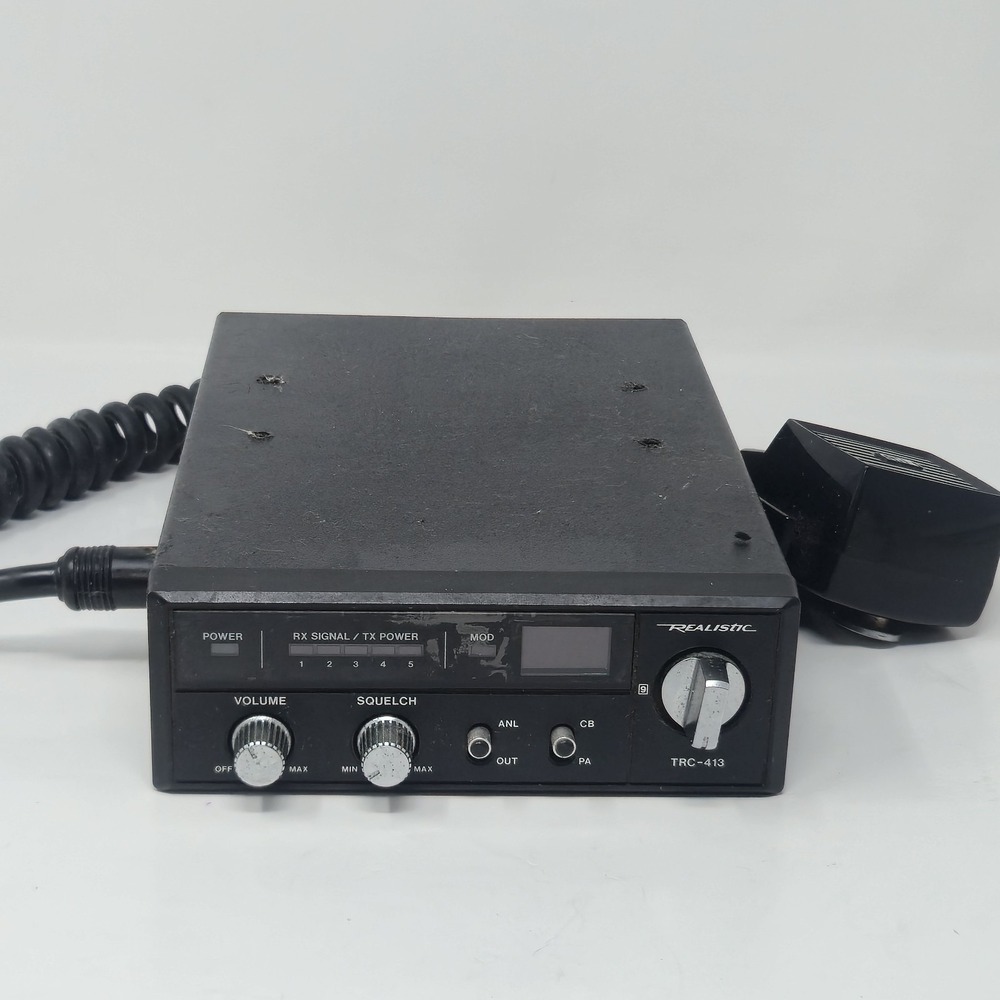 Realistic TRC-413 40 Channel CB Radio 21-1507 Transceiver With Mic Tested Works